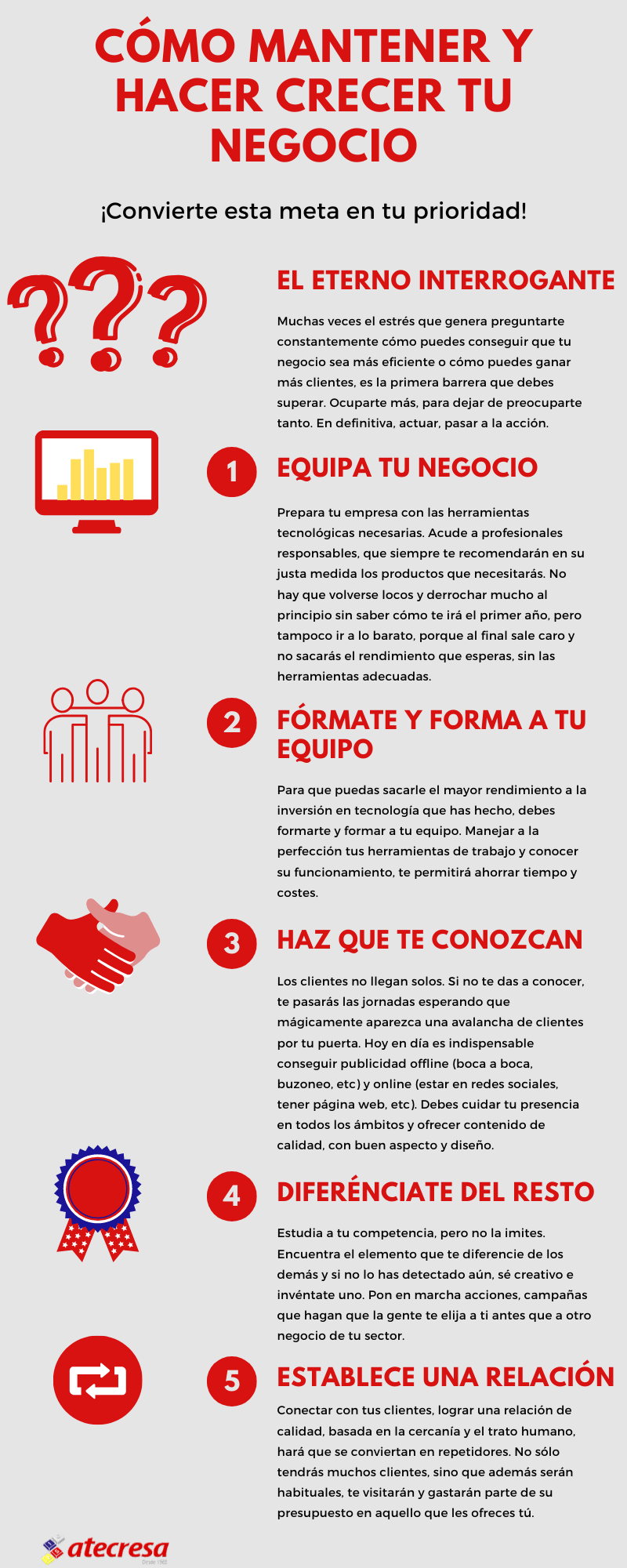 INFOGRAFÍA HACER CRECER TU NEGOCIO